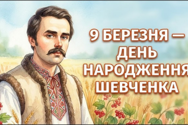 9 березня День народження Тараса Шевченка